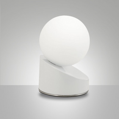 Fabas Luce Gravity Lampada da comodino moderna a LED in metallo con diffusore in vetro Colore: Bianco