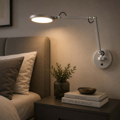 Fabas Luce Regina Lampada da parete orientabile a led dal design moderno ed elegante Colore: Alluminio