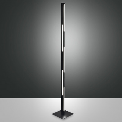 Fabas Luce Ling Lampada da terra con diffusore lineare a led dal design moderno ed elegante Colore: Nero