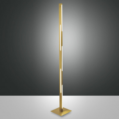Fabas Luce Ling Lampada da terra con diffusore lineare a led dal design moderno ed elegante Colore: Ottone