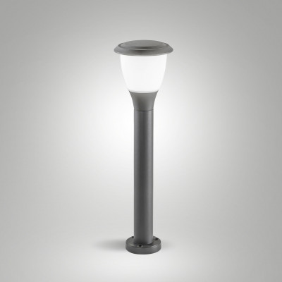 Fabas Luce - Thiago - Paletto da terra da giardino in alluminio dal design moderno - Colore: Grigio Scuro - 1 Lampadina E27 15W - IP65 - SKU: 6566-10-294