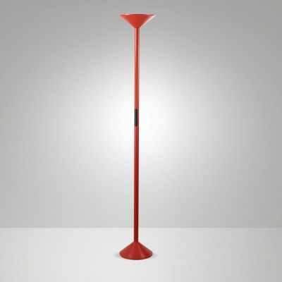 Fabas Luce Tratto Piantana a led dal design moderno in metallo e diffusore in metacrilato Colore: Rosso