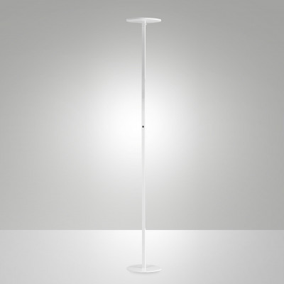 Fabas Luce Regina Piantana a led orientabile in metallo e diffusore in metacrilato Colore: Bianco