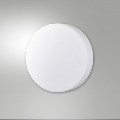 Fabas Luce - Graff - Plafoniera piccola a LED dimmerabile con diffusore in vetro soffiato - Colore: Bianco - 1 Lampadina 18W - Lumen 1870 - Gradi Kelvin 3000k Luce Calda - IP20 - SKU: 3567-61-102