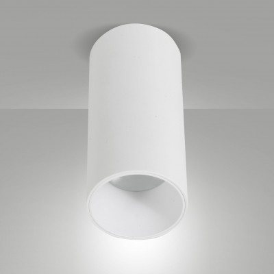 Fabas Luce - Ray - Spot luce a LED cilindrico in alluminio dal design moderno - Colore: Bianco - 1 Lampadina - Led Integrato - 15W - Lumen 1120 - Gradi Kelvin 3000k Luce Calda - IP40 - SKU: 6585-02-754
