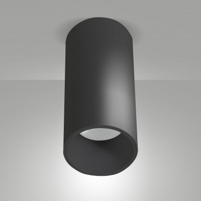 Fabas Luce - Ray - Spot luce a LED cilindrico in alluminio dal design moderno - Colore: Nero - 1 Lampadina - Led Integrato - 15W - Lumen 1120 - Gradi Kelvin 3000k Luce Calda - IP40 - SKU: 6585-02-764