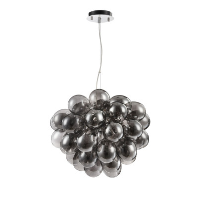 Maytoni - Balbo - Sospensione moderna con tanti diffusori in vetro e struttra cromata - Colore: Nichel - 8 Lampadine G9 25W - IP20 - SKU: MOD112-08-N