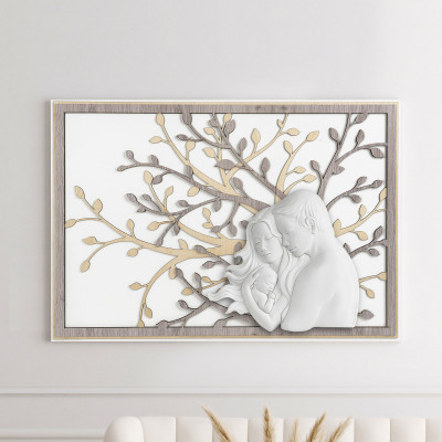 Bongelli Preziosi - Quadro moderno grande in legno "la famiglia abbracciata" in diverse colorazioni - SKU: ME1945/2