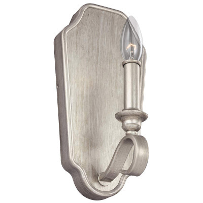 Feiss - DeWitt - Applique da parete dal design classico con struttura in acciaio a 1 luce - Colore: Argento - 1 Lampadina E14 60W - IP20 - SKU: FE-DEWITT1