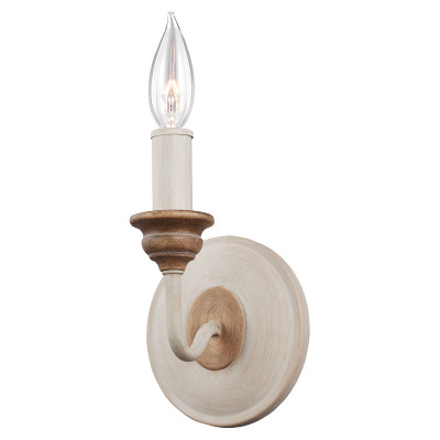 Feiss - Hartsville - Applique da parete in acciaio da salotto in stile classico con una lampadina - Colore: Bianco Marmo - 1 Lampadina E14 40W - IP20 - SKU: FE-HARTSVILLE1