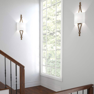 Feiss - Tilling - Applique da parete rustica con struttura in acciaio e diffusore in tessuto - 1 Lampadina E27 60W - IP20 - SKU: FE-TILLING1