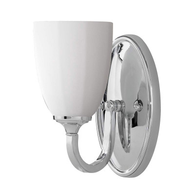 Feiss - Perry - Applique per bagno struttura in acciaio con diffusore in vetro opalino - Colore: Cromato - 1 Lampadina G9 3W - IP44 - SKU: FE-PERRY1-BATH