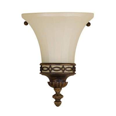 Feiss - Drawing Room - Lampada a parete per salotto classico diffusore in vetro a 1 lampadina - Colore: Bronzo - 1 Lampadina E27 60W - IP20 - SKU: FE-DRAWING-ROOM-WU2