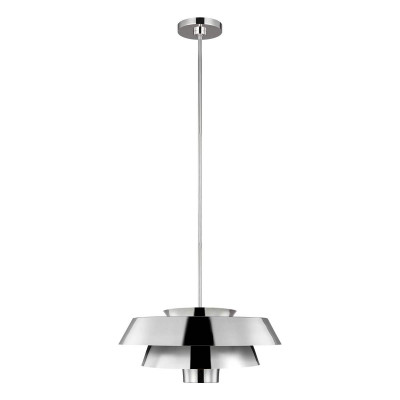 Feiss Brisbin Lampada a sospensione con struttura in acciaio dal design moderno Colore: Nichel