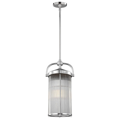 Feiss - Paulson - Lampada a sospensione in acciaio con diffusore in vetro a LED a 3 luci G9 - Colore: Cromato - 3 Lampadine G9 3W - IP44 - SKU: FE-PAULSON-3P