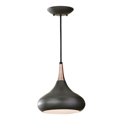 Feiss - Beso - Lampada a sospensione media in acciaio con diffusore a 1 luce dal design moderno - Colore: Bronzo - 1 Lampadina - E27 - 60W - IP20 - SKU: FE-BESO-P-M-DBZ