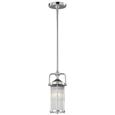 Feiss - Paulson - Lampada a sospensione mini in acciaio con diffusore in vetro a LED a 2 luce G9 - Colore: Cromato - 1 Lampadina G9 3W - IP44 - SKU: FE-PAULSON-MP