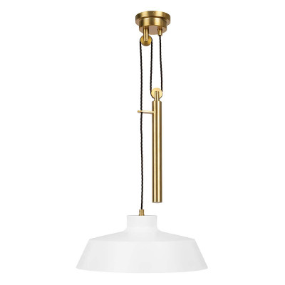 Feiss - Candor - Lampada a sospensione moderna con altezza regolabile struttura in acciaio - Colore: Bianco - 1 Lampadina E27 60W - IP20 - SKU: FE-CANDOR-P