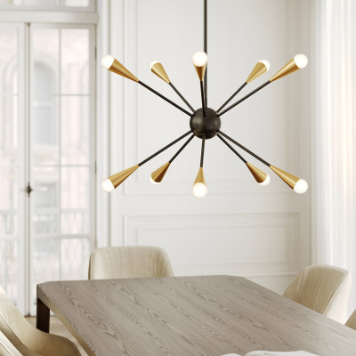 Feiss - Jax - Lampada a sospensione moderna in acciaio con 10 lampadine - 10 Lampadine G9 3W - IP20 - SKU: FE-JAX10