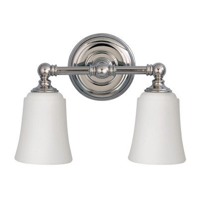 Feiss - Huguenot Lake - Lampada da parete in acciaio con 2 diffusori in vetro luce a LED G9 - Colore: Cromato - 2 Lampadine G9 3W - IP44 - SKU: FE-HUGOLAKE2BATH