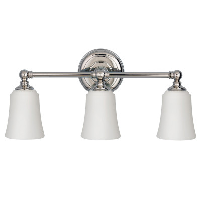 Feiss - Huguenot Lake - Lampada da parete in acciaio con 3 diffusori in vetro luce a LED G9 - Colore: Cromato - 3 Lampadine G9 3W - IP44 - SKU: FE-HUGOLAKE3BATH