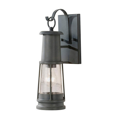 Feiss - Chelsea Harbor - Lampada da parete per esterni con struttura in alluminio e diffusore in vetro - Colore: Ruggine - 1 Lampadina E27 60W - IP44 - SKU: FE-CHELSEAHBR2