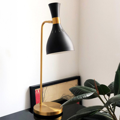  Feiss - Joan - Lampada da tavolo moderna in acciaio e diffusore in acciaio verniciato - 1 Lampadina E27 60W - IP20 - SKU: FE-JOAN-TL 
