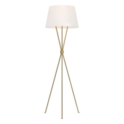 Feiss Penny Lampada da terra moderna con struttura in acciaio e paralume i tessuto Colore: Ottone
