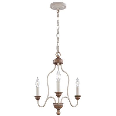 Feiss - Hartsville - Lampadario medio in acciaio da salotto in stile classico con 3 lampadine - Colore: Bianco Marmo - 3 Lampadine E14 60W - IP20 - SKU: FE-HARTSVILLE3
