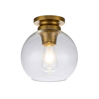 Feiss - Tabby - Plafoniera moderna con struttura in acciaio con diffusore in vetro a boccia - 1 Lampadina E27 60W - IP20 - SKU: FE-TABBY-F