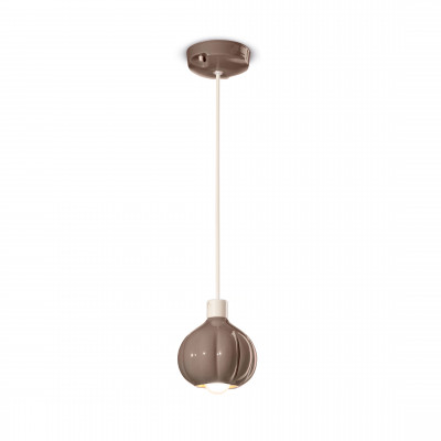 FerroLuce - Afoxé - Lampada a sospensione con diffusore in ceramica dal design moderno - 1 Lampadina E14 28W - IP20 - SKU: C2640