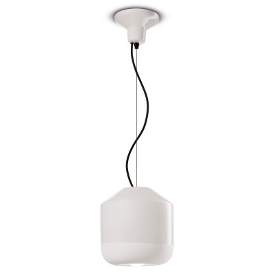 FerroLuce - Bellota - Lampada a sospensione con diffusore piccolo in ceramica dal design moderno decò - 1 Lampadina E27 53W - IP20 - SKU: C2540