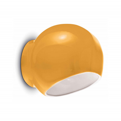 FerroLuce - Ayrton - Lampada da parete con diffusore in ceramica dal design moderno decò - Colore: Giallo - 1 Lampadina - E27 - 40W - IP20 - SKU: C2553-GIA