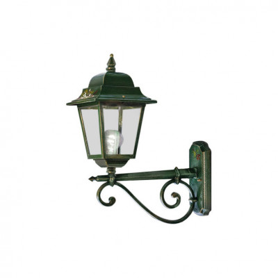 FerroLuce - Gorizia - Lampada da parete da esterni con paralume in vetro dal design rustico - 1 Lampadina E27 75W - IP43 - SKU: A105-VO-56.DEC.FAR