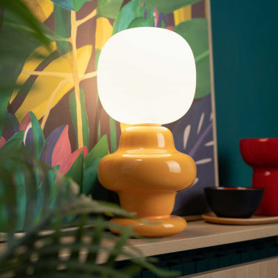 FerroLuce - Copacabana - Lampada da tavolo in ceramica dal design moderno ed elegante - 1 Lampadina E14 60W - IP20 - SKU: C2680 