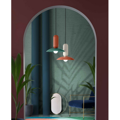 FerroLuce - Pau - Lampada a sospensione dal design moderno interamente in ceramica - 1 Lampadina E27 77W - IP20 - SKU: C2630