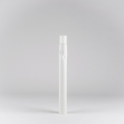 Formae Portacandela grande in stile moderno in acciaio vernicialto "Flip" Colore: Bianco