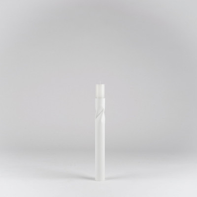 Formae Portacandela piccolo in stile moderno in acciaio vernicialto "Flip" Colore: Bianco
