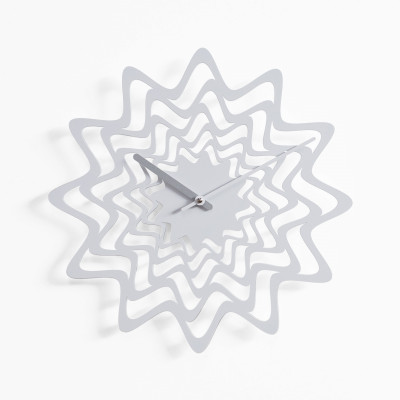 Progetti - Orologio da parete modenro in metallo "Flux" - Colore: Bianco - SKU: 020900BI