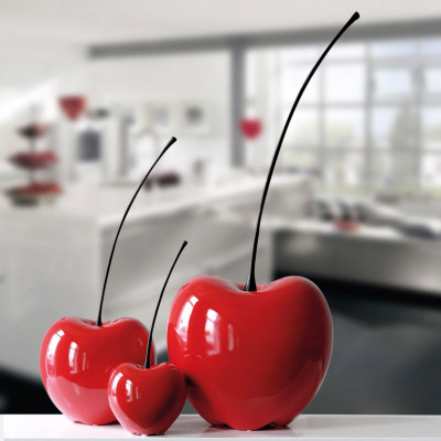 Gilde - Passion - Soprammobile in ceamica a forma di ciliegia grande - Colore: Rosso - SKU: 36408
