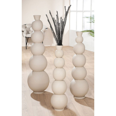Gilde - Rotonda - Vaso da terra in metallo dal design moderno misura grande - SKU: 590-112