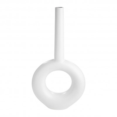 Gilde - Vaso in alluminio dal design moderno - Colore: Bianco - SKU: 68830