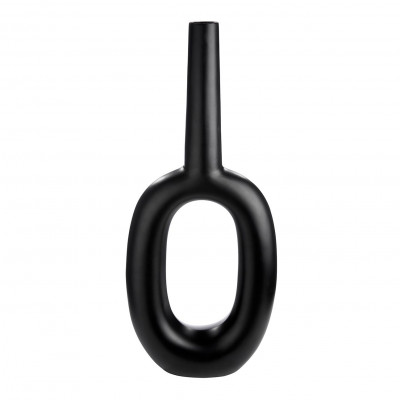 Gilde - Vaso in alluminio dal design moderno - Colore: Nero - SKU: 68832