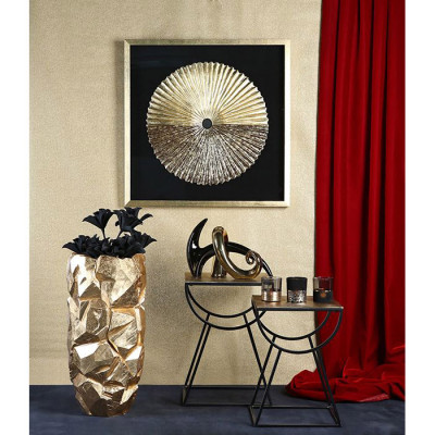 Gilde - Big Nugget - Vaso in fibra di vetro dal design moderno - Colore: Oro - SKU: 16252