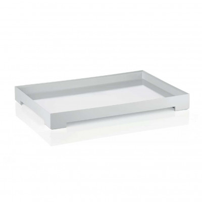 Guzzini Essence Vassoio grande dal design minimale con bordi rialzati in materiale plastico Colore: Bianco