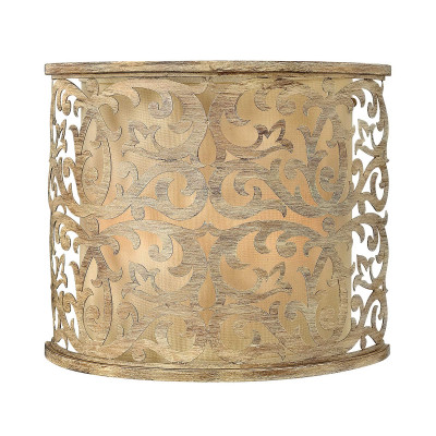 Hinkley - Carabel - Applique a parete con diffusore a 2 luci e struttura in acciaio spazzolato - Colore: Champagne - 2 Lampadine E14 60W - IP20 - SKU: HK-CARABEL2