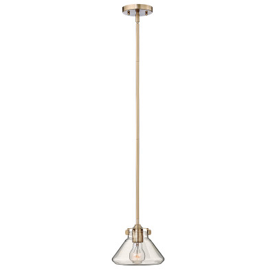 Hinkley - Congress - Lampada a sospensione design moderno in acciaio diffusore in vetro trasparente - Colore: Ottone - 1 Lampadina - E27 - 100W - IP20 - SKU: HK-CONGRESS-P-A-BC