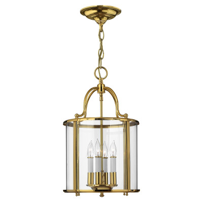 Hinkley - Gentry - Lampadario medio moderno in acciaio con diffusore in vetro a 4 luci - 4 Lampadine E14 60W - IP20 - SKU: HK-GENTRY-P-M
