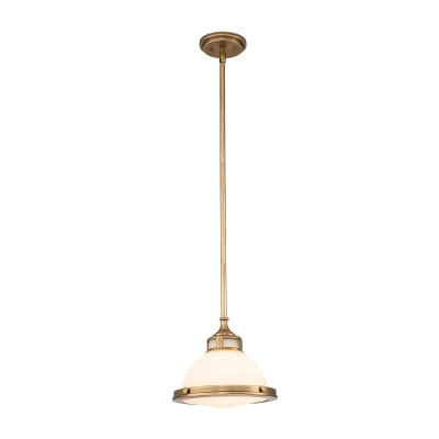 Hinkley - Amelia - Lampada a sospensione media struttura in acciaio e diffusore in vetro opalino - 1 Lampadina E27 60W - IP20 - SKU: HK-AMELIA-P-S