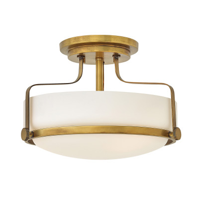 Hinkley - Harper - Lampada da soffitto piccola moderna in acciaio con diffusore in vetro a 3 luci - 3 Lampadine E27 60W - IP20 - SKU: HK-HARPER-SFS